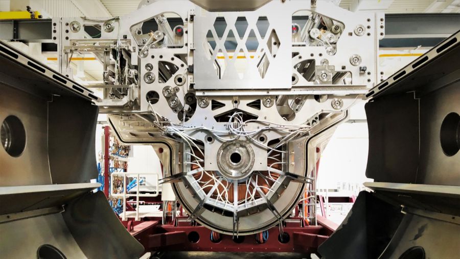 Close-up of a sputter machine