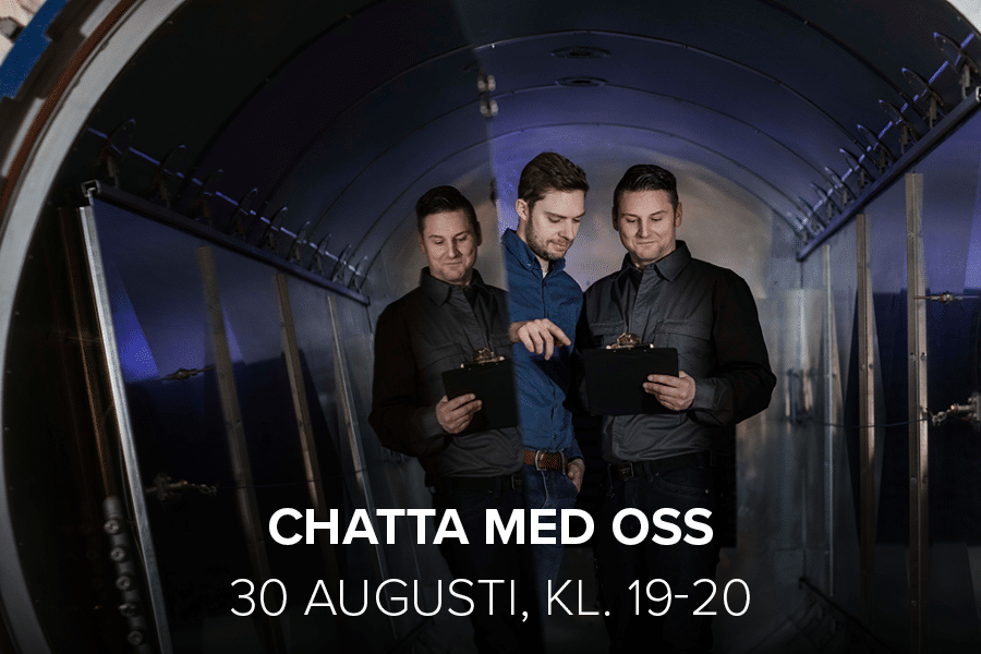 Cover photo for "Chatta med oss" the 30th of August